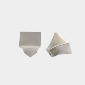 KA5835 satin nickel brushed square knob for wardrobe