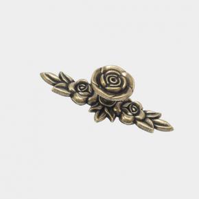 QZ5824 Antique Copper Flower Drawer Knob