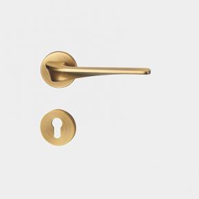 Z1-602 Modern Type Classic Zinc Alloy Door Lever Handles on Round Rosette Black Nickel