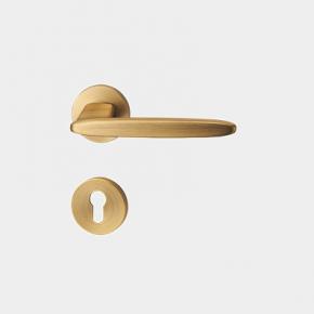 Z1-622 Modern Type Classic Antique Brass Brushed Zinc Alloy Door Lever Handles on Round Rosette Black Nickel / Grey Brushed