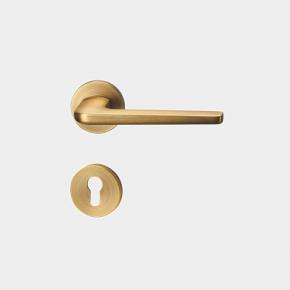 Z1-607 Bed /Bath Room Door Lever for Privacy Bathroom and Interior Door in Antique Brass Brushed