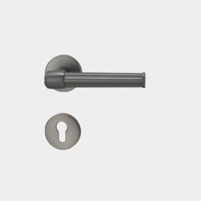 Z1-652 Hall/Closet Lever Handle Lock Grey Finish