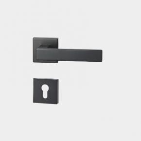 Z2-623 Modern Type Classic Antique Brass Brushed Zinc Alloy Door Lever Handles on Round Rosette Black Nickel / Grey Brushed