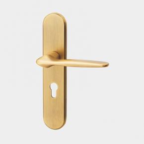 Z503-628  Bathroom Security Door Lever Antique Brass Lock Door Handle